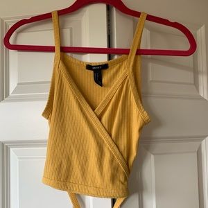 Forever 21 Mustard Wrap Tank